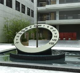 不銹鋼雕塑——“日晷”_濱州宏景雕塑有限公司